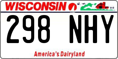 WI license plate 298NHY