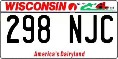 WI license plate 298NJC