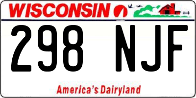 WI license plate 298NJF