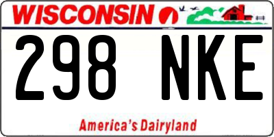 WI license plate 298NKE