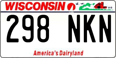 WI license plate 298NKN