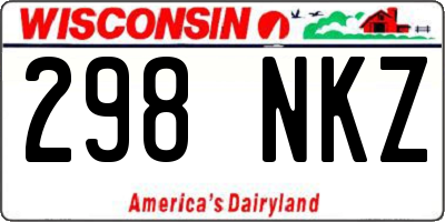 WI license plate 298NKZ