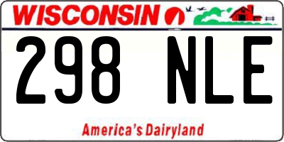 WI license plate 298NLE