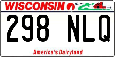 WI license plate 298NLQ