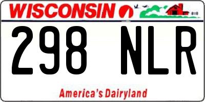 WI license plate 298NLR