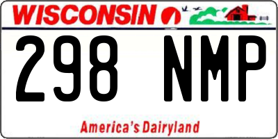 WI license plate 298NMP
