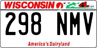 WI license plate 298NMV