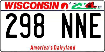 WI license plate 298NNE