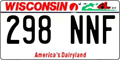 WI license plate 298NNF