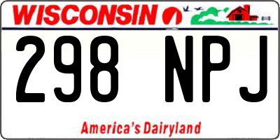 WI license plate 298NPJ