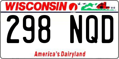 WI license plate 298NQD