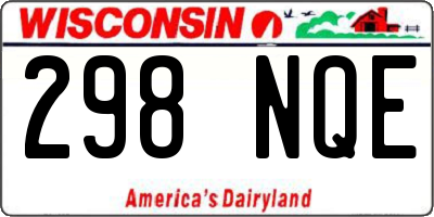 WI license plate 298NQE