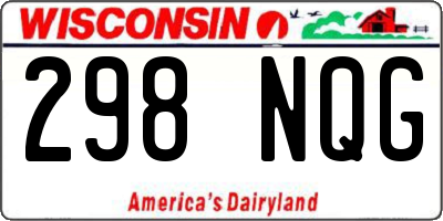 WI license plate 298NQG