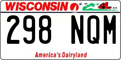 WI license plate 298NQM