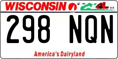 WI license plate 298NQN