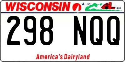 WI license plate 298NQQ