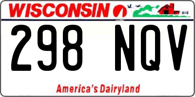 WI license plate 298NQV