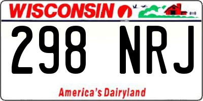 WI license plate 298NRJ