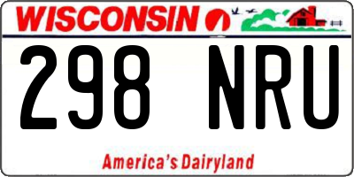 WI license plate 298NRU