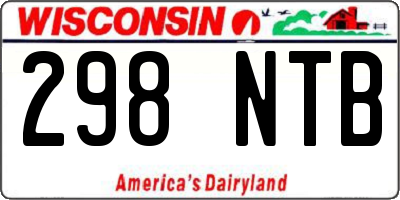 WI license plate 298NTB