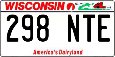 WI license plate 298NTE