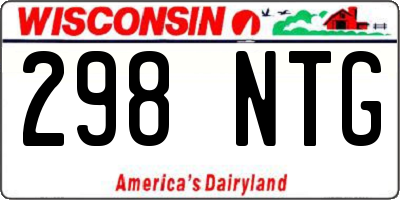 WI license plate 298NTG