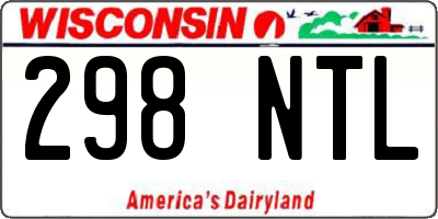 WI license plate 298NTL