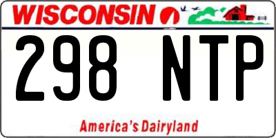 WI license plate 298NTP
