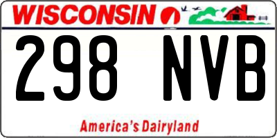 WI license plate 298NVB