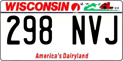 WI license plate 298NVJ