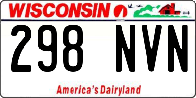 WI license plate 298NVN