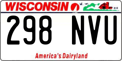 WI license plate 298NVU