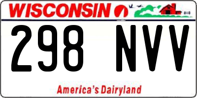 WI license plate 298NVV