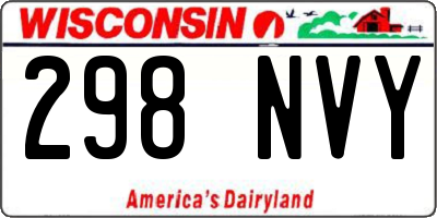 WI license plate 298NVY