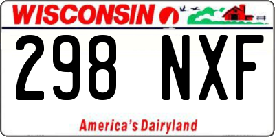 WI license plate 298NXF