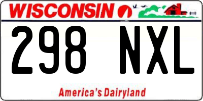 WI license plate 298NXL
