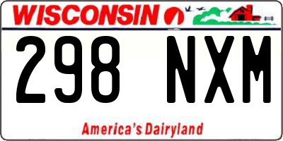 WI license plate 298NXM