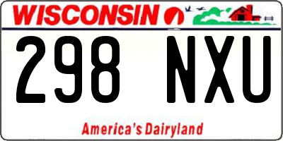 WI license plate 298NXU