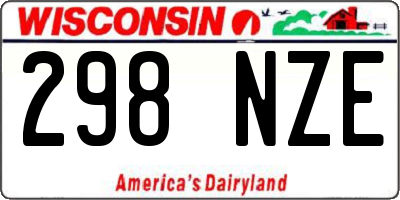 WI license plate 298NZE