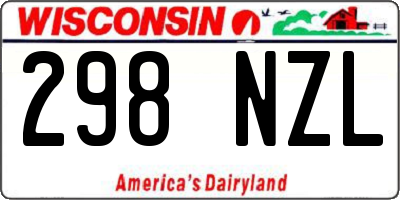 WI license plate 298NZL