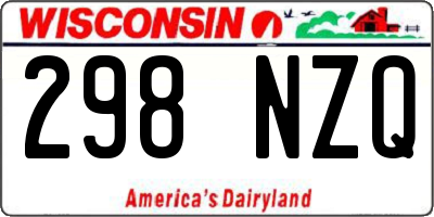 WI license plate 298NZQ