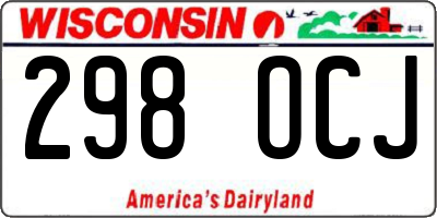 WI license plate 298OCJ