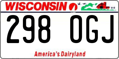 WI license plate 298OGJ