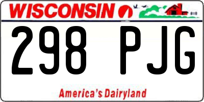 WI license plate 298PJG