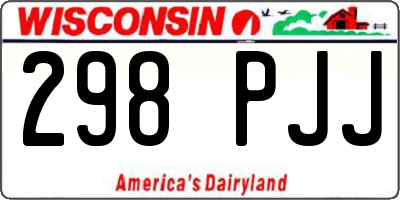 WI license plate 298PJJ