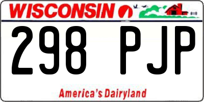 WI license plate 298PJP