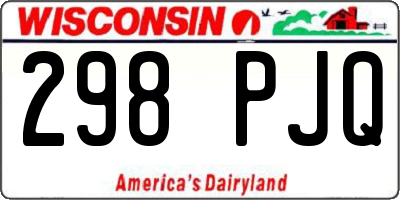 WI license plate 298PJQ