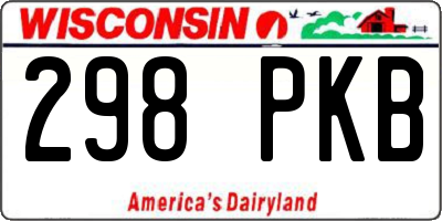 WI license plate 298PKB