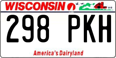 WI license plate 298PKH