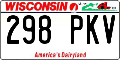 WI license plate 298PKV